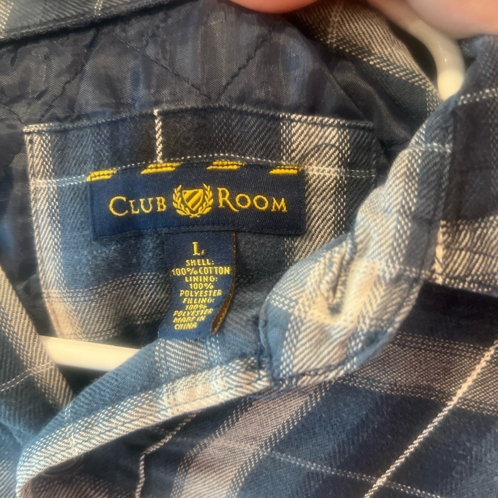 Vintage lined flannel by Club Room size large - Picture 2 of 5